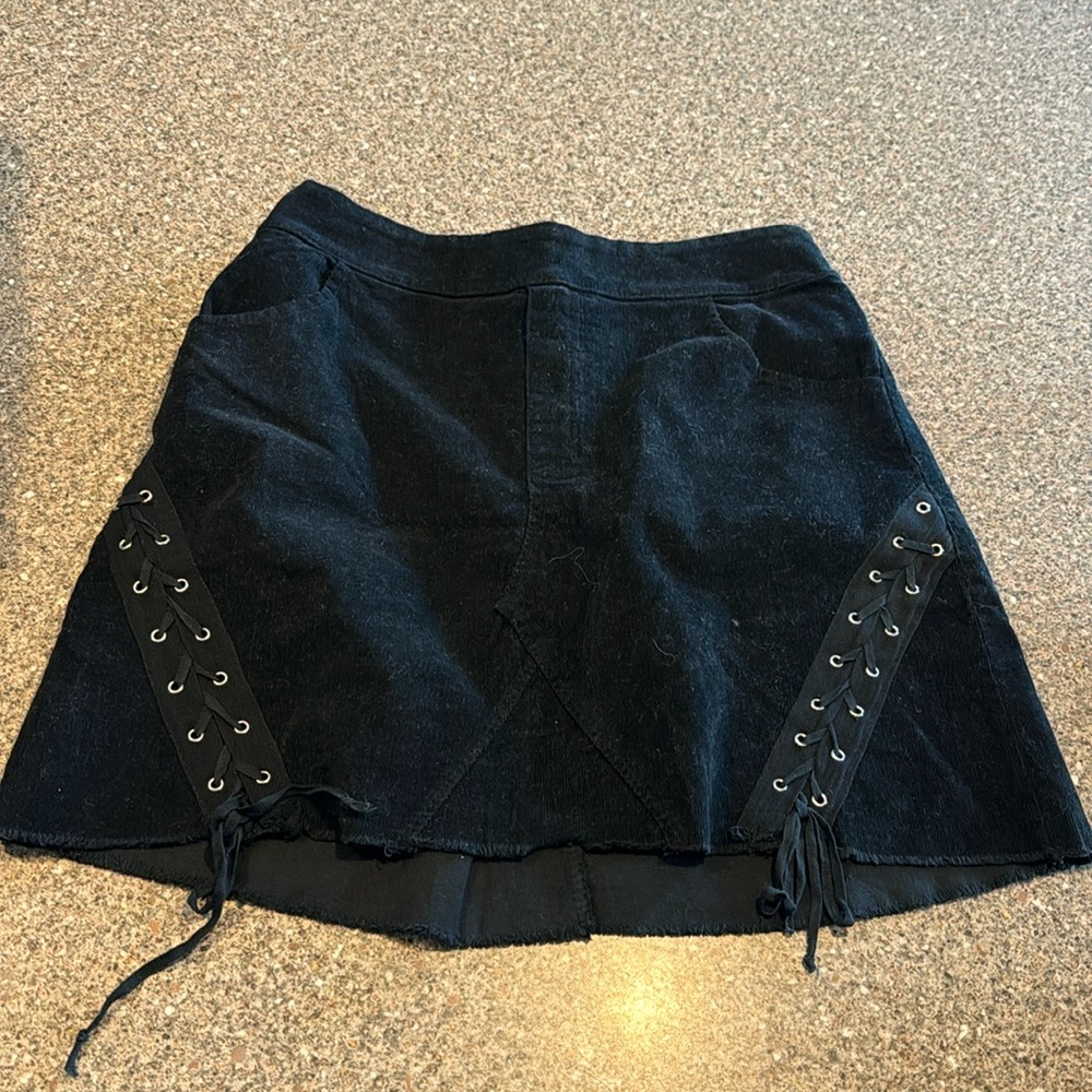 Dont ask why corduroy goth punk skirt